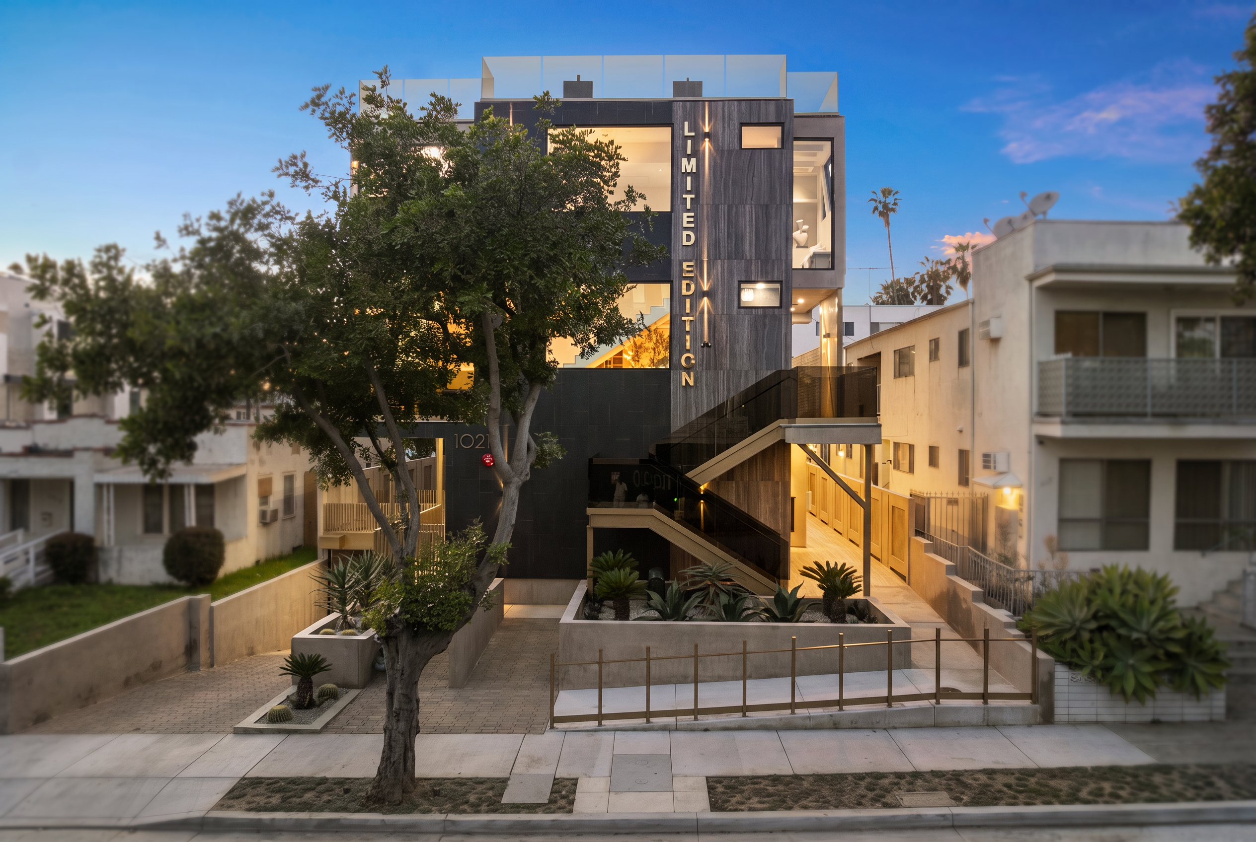 1021 N Ogden Drive at twilight